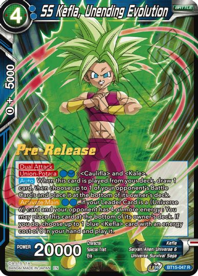 SS Kefla, Unending Evolution (BT15-047) [Saiyan Showdown Prerelease Promos] | Nerdhalla Games