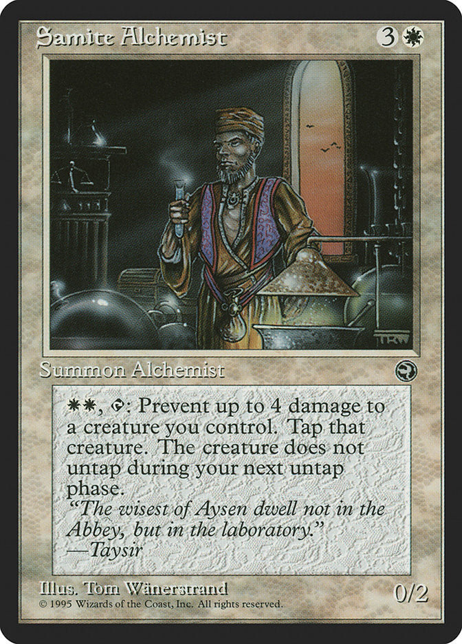 Samite Alchemist (Taysir Flavor Text) [Homelands] | Nerdhalla Games