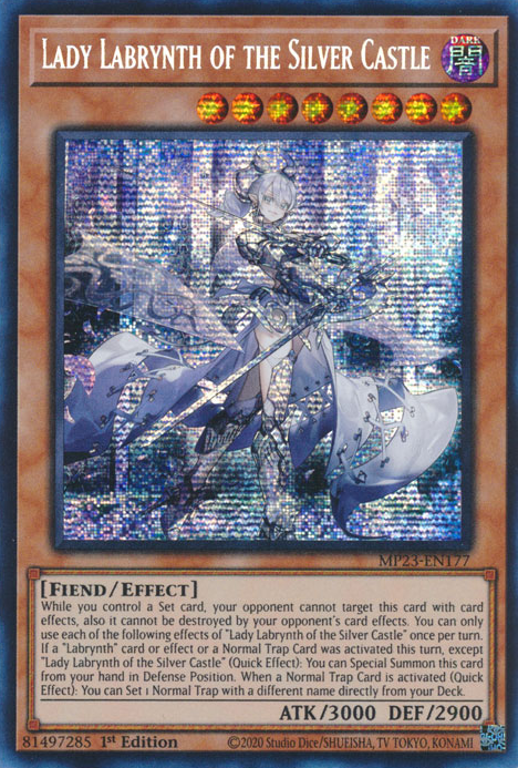 Lady Labrynth of the Silver Castle [MP23-EN177] Prismatic Secret Rare | Nerdhalla Games