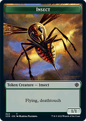 Insect // Human Warrior Double-Sided Token [Starter Commander Decks] | Nerdhalla Games