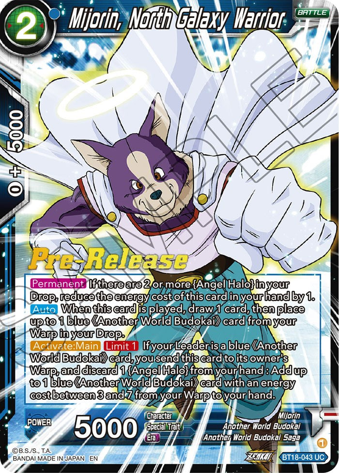 Mijorin, North Galaxy Warrior (BT18-043) [Dawn of the Z-Legends Prerelease Promos] | Nerdhalla Games