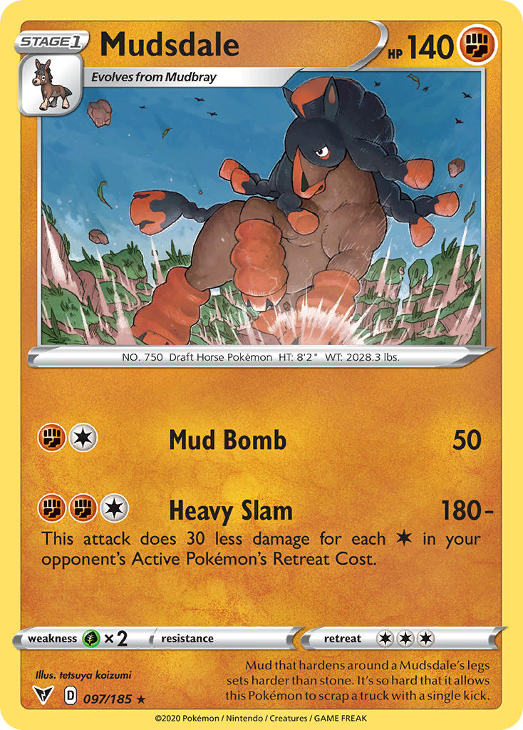 Mudsdale (097/185) [Sword & Shield: Vivid Voltage] | Nerdhalla Games