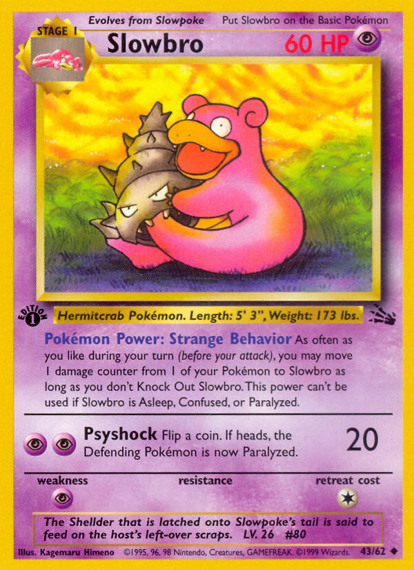 Slowbro (43/62) [Fossil 1st Edition] | Nerdhalla Games