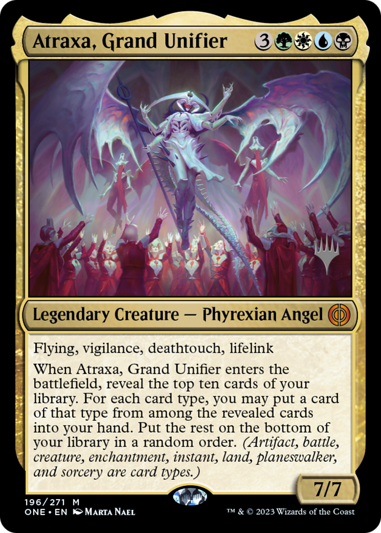 Atraxa, Grand Unifier (Promo Pack) [Phyrexia: All Will Be One Promos] | Nerdhalla Games