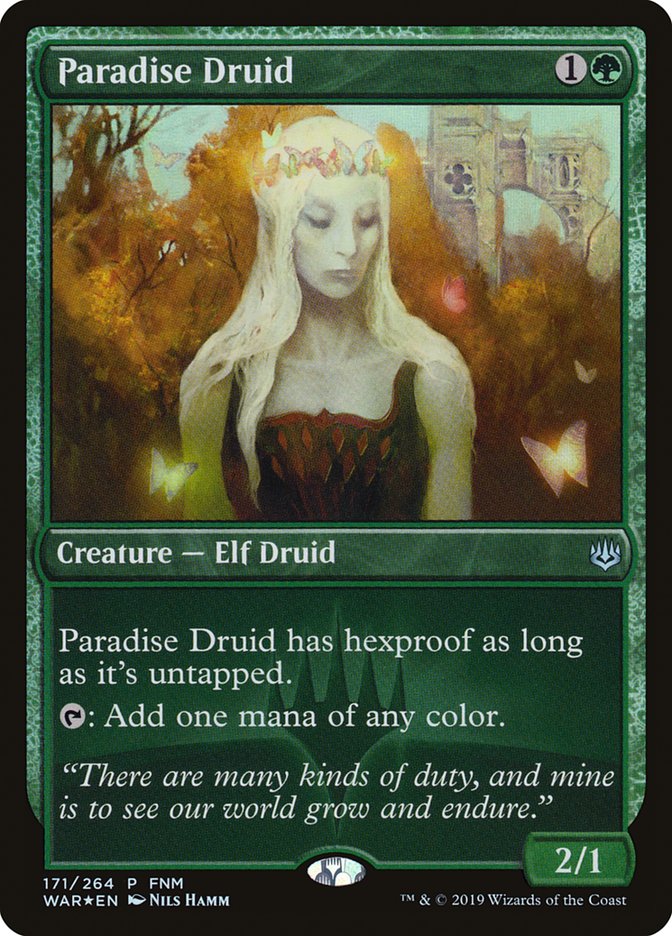 Paradise Druid (FNM) [War of the Spark Promos] | Nerdhalla Games