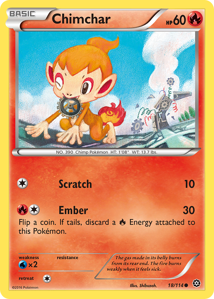 Chimchar (18/114) [XY: Steam Siege] | Nerdhalla Games