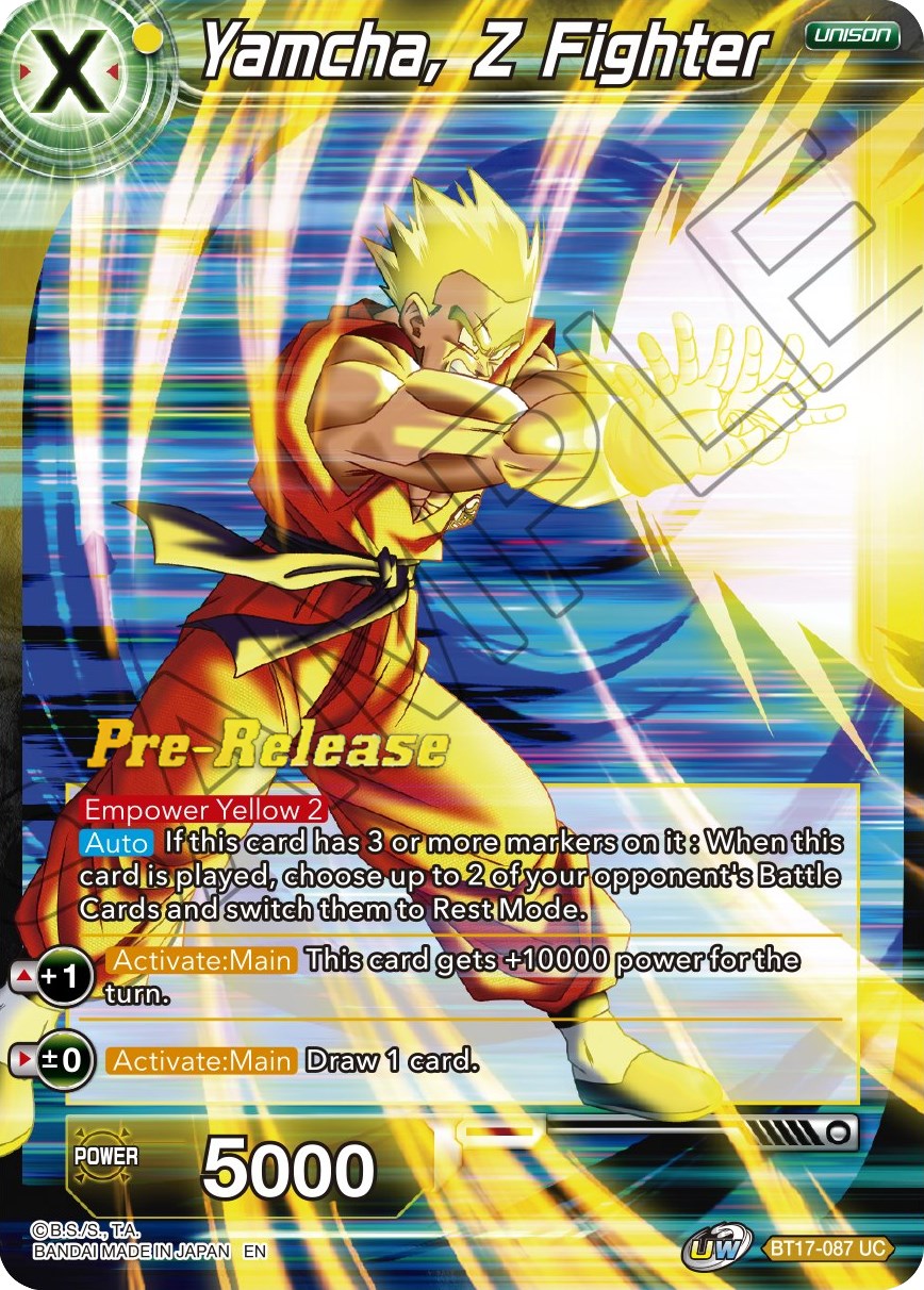 Yamcha, Z Fighter (BT17-087) [Ultimate Squad Prerelease Promos] | Nerdhalla Games