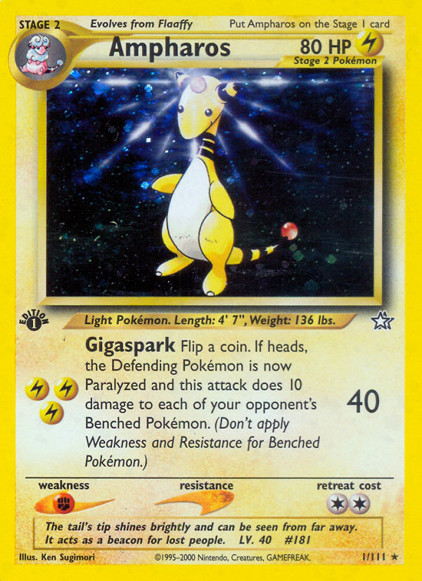 Ampharos (1/111) [Neo Genesis 1st Edition] | Nerdhalla Games