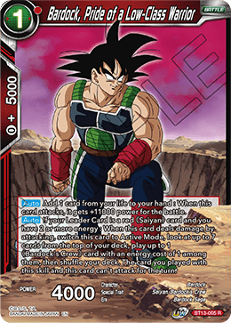 Bardock, Pride of a Low-Class Warrior (Rare) [BT13-005] | Nerdhalla Games