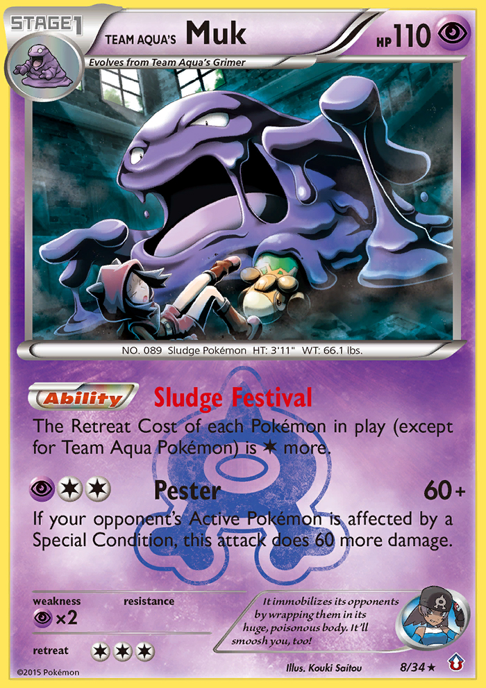 Team Aqua's Muk (8/34) [XY: Double Crisis] | Nerdhalla Games