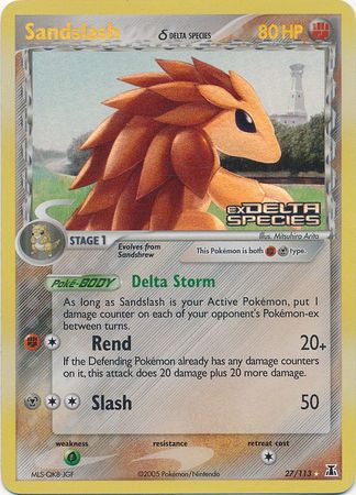 Sandslash (27/113) (Delta Species) (Stamped) [EX: Delta Species] | Nerdhalla Games