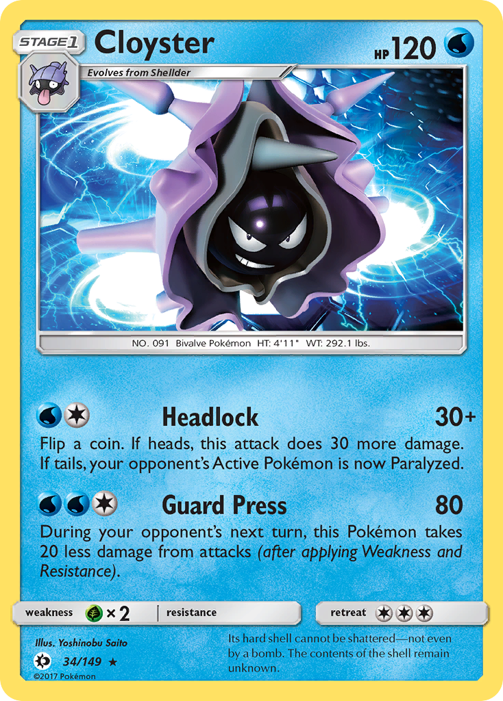 Cloyster (34/149) [Sun & Moon: Base Set] | Nerdhalla Games