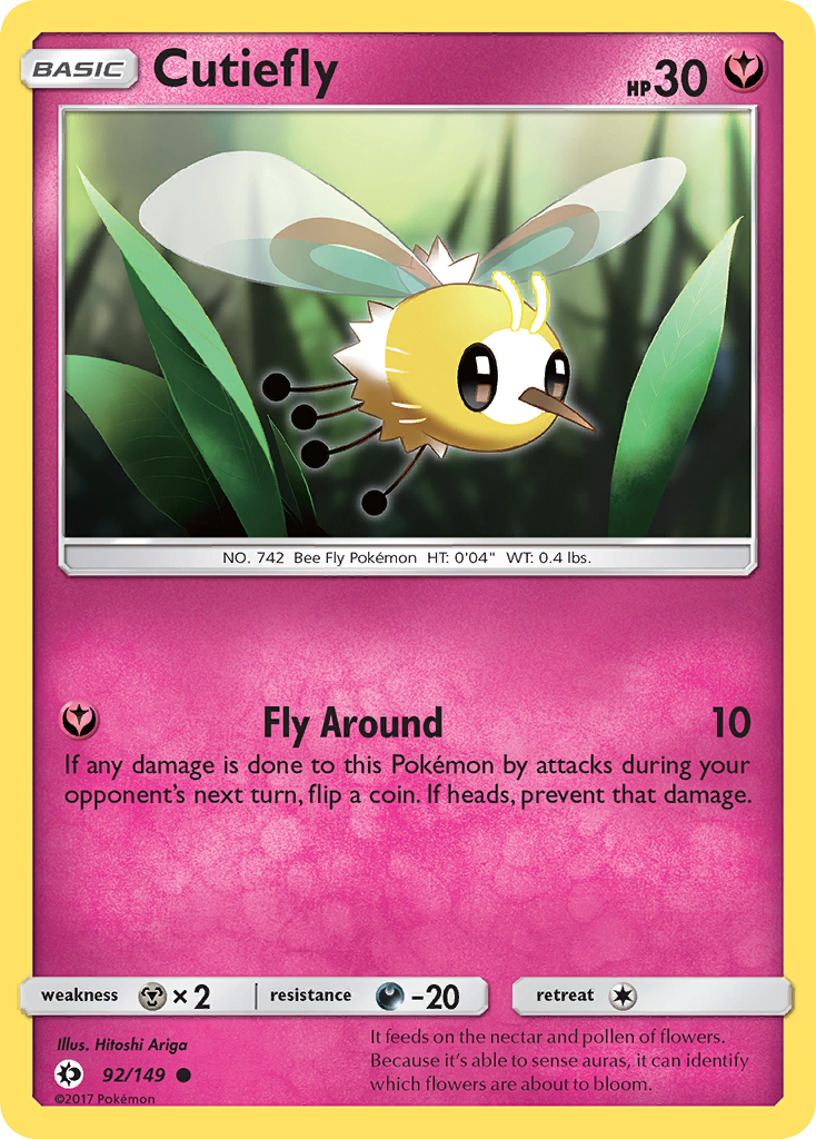 Cutiefly (92/149) [Sun & Moon: Base Set] | Nerdhalla Games