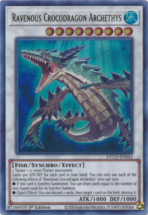 Ravenous Crocodragon Archethys [ETCO-EN043] Ultra Rare | Nerdhalla Games