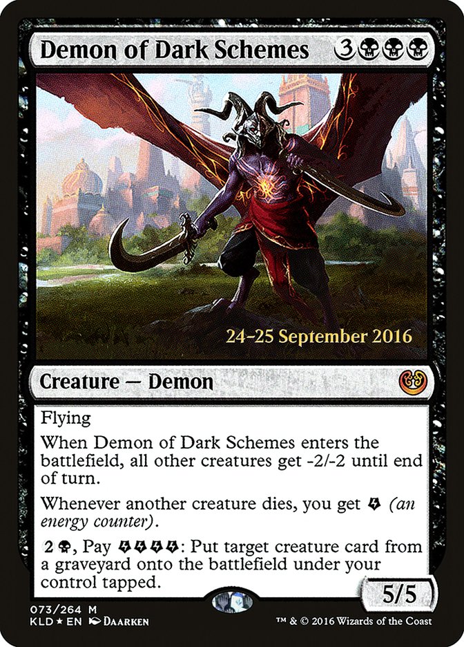 Demon of Dark Schemes  [Kaladesh Prerelease Promos] | Nerdhalla Games