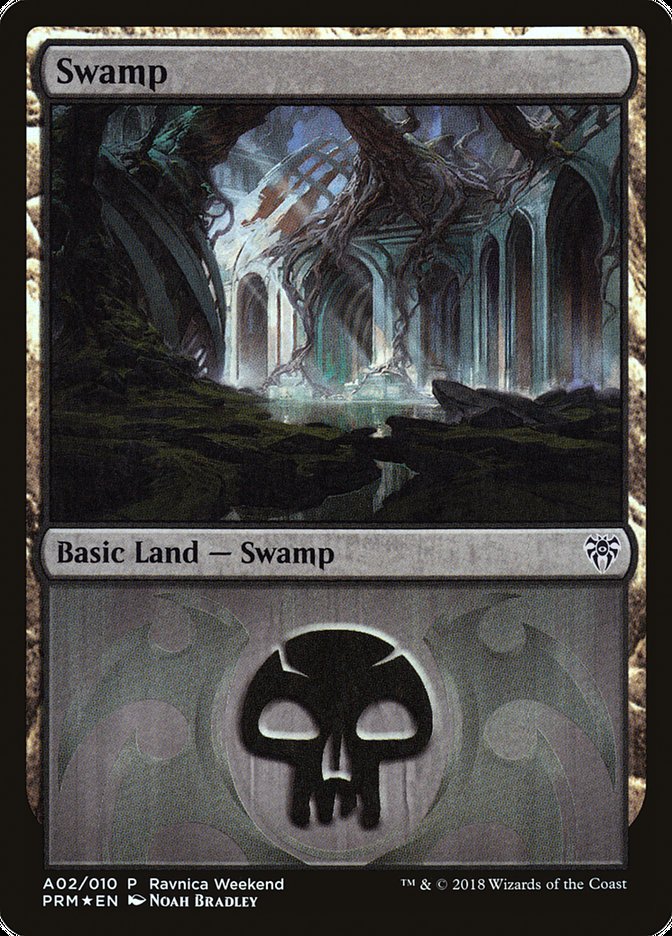 Swamp (A02) [Guilds of Ravnica Ravnica Weekend] | Nerdhalla Games