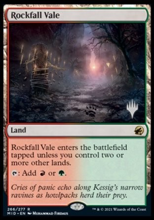 Rockfall Vale (Promo Pack) [Innistrad: Midnight Hunt Promos] | Nerdhalla Games