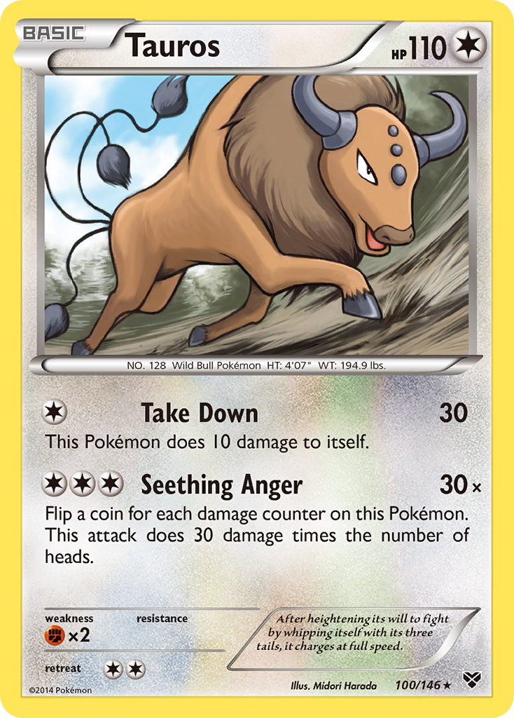 Tauros (100/146) [XY: Base Set] | Nerdhalla Games