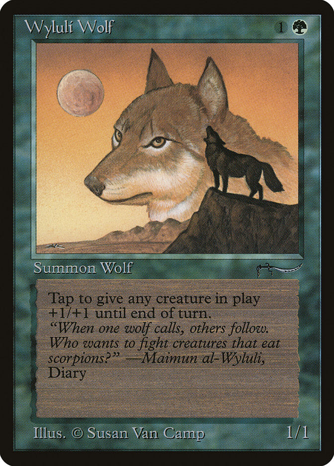 Wyluli Wolf (Dark Mana Cost) [Arabian Nights] | Nerdhalla Games