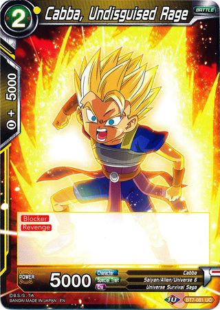 Cabba, Undisguised Rage [BT7-081] | Nerdhalla Games