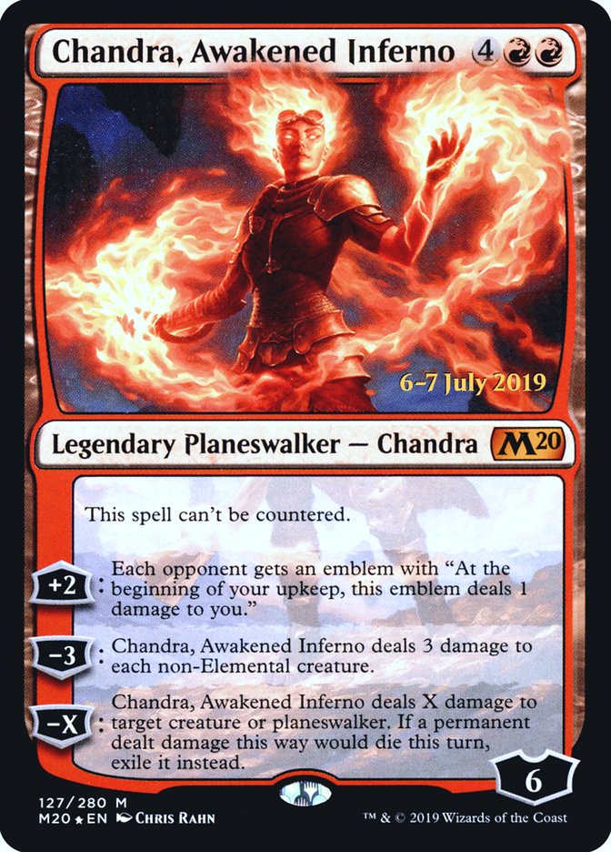 Chandra, Awakened Inferno  [Core Set 2020 Prerelease Promos] | Nerdhalla Games