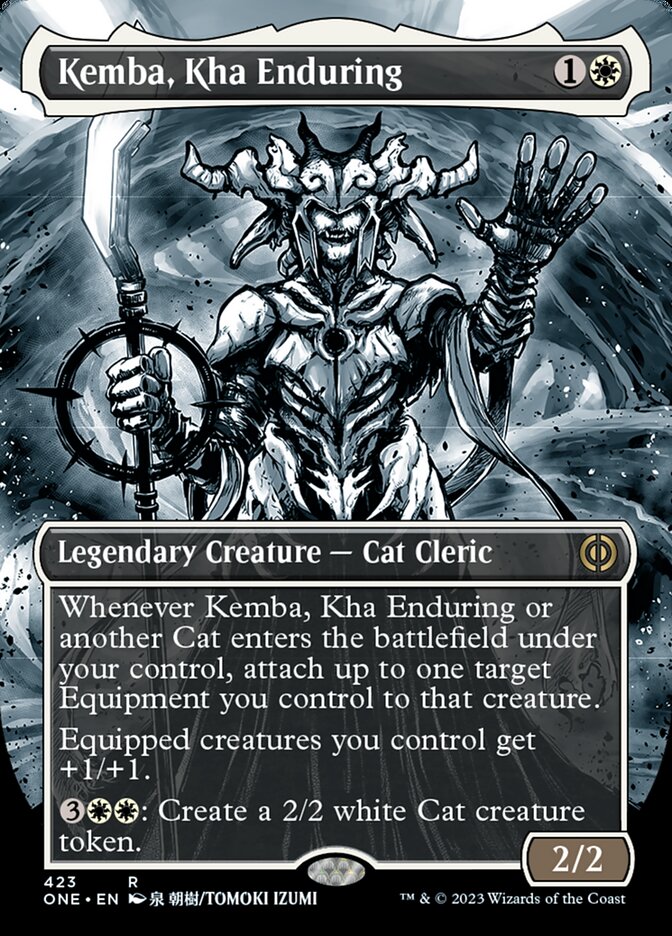 Kemba, Kha Enduring (Borderless Manga Step-and-Compleat Foil) [Phyrexia: All Will Be One] | Nerdhalla Games