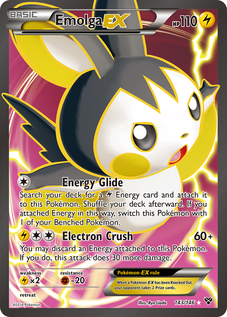 Emolga EX (143/146) [XY: Base Set] | Nerdhalla Games