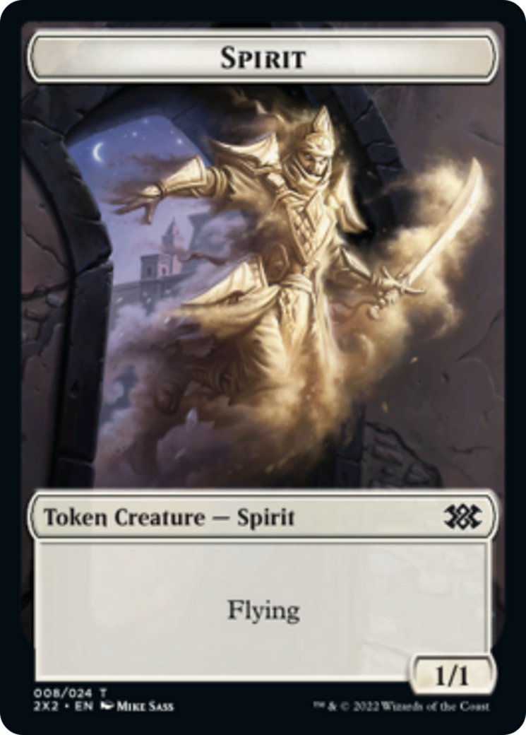 Wrenn and Six Emblem // Spirit Double-sided Token [Double Masters 2022 Tokens] | Nerdhalla Games