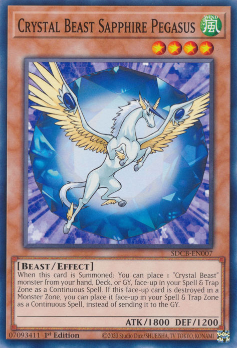 Crystal Beast Sapphire Pegasus [SDCB-EN007] Common | Nerdhalla Games