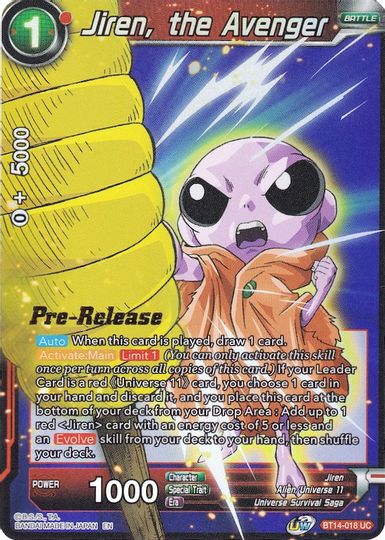 Jiren, the Avenger (BT14-018) [Cross Spirits Prerelease Promos] | Nerdhalla Games