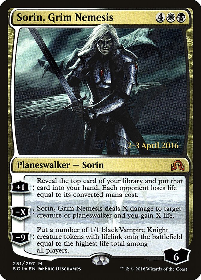 Sorin, Grim Nemesis [Shadows over Innistrad Prerelease Promos] | Nerdhalla Games