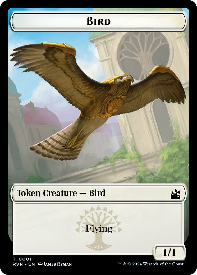 Bird // Rhino Double-Sided Token [Ravnica Remastered Tokens] | Nerdhalla Games