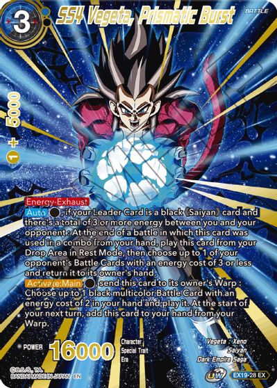 SS4 Vegeta, Prismatic Burst [EX19-28] | Nerdhalla Games