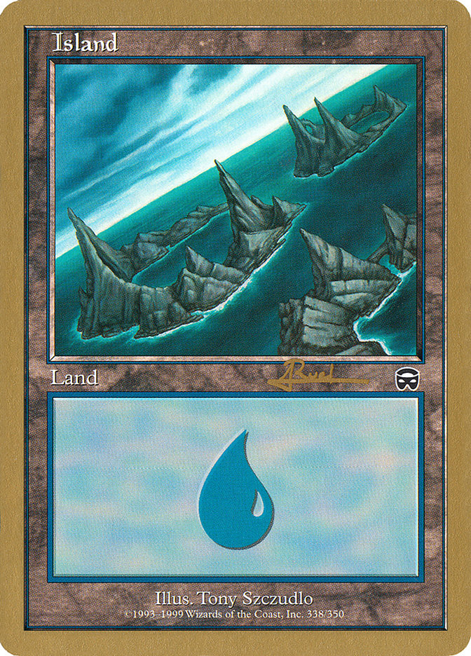 Island (ar338) (Antoine Ruel) [World Championship Decks 2001] | Nerdhalla Games