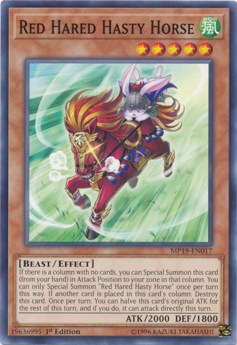 Red Hared Hasty Horse [MP19-EN017] Common | Nerdhalla Games