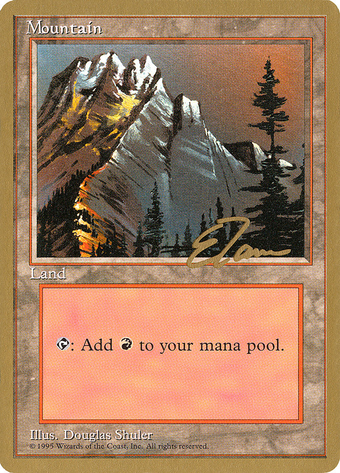 Mountain (et373) (Eric Tam) [Pro Tour Collector Set] | Nerdhalla Games