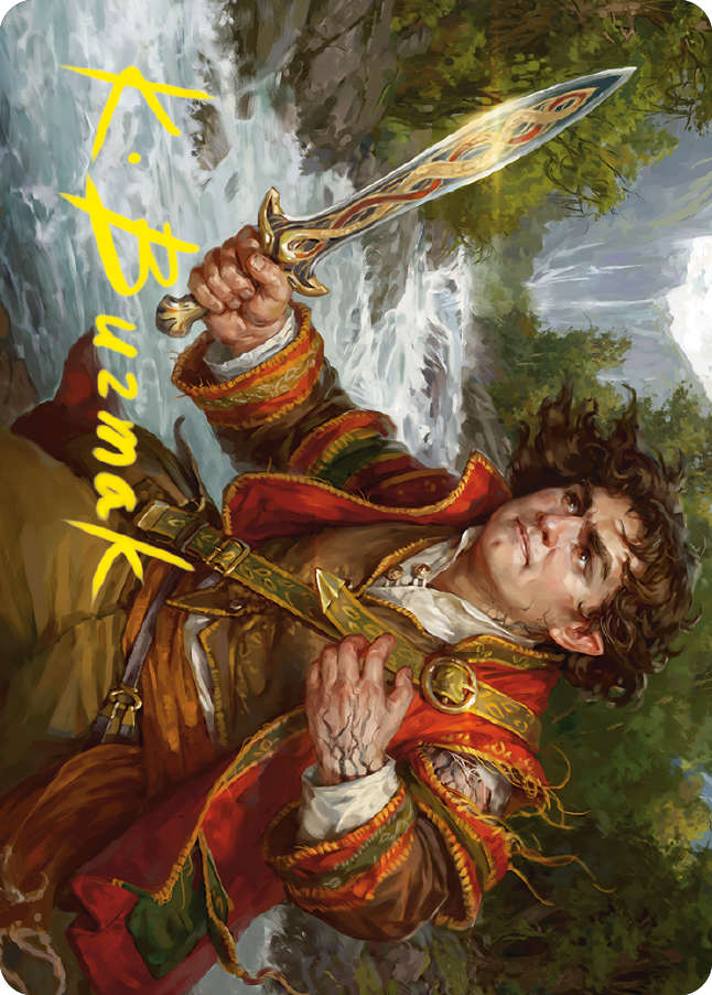 Frodo Baggins Art Card (16/81) (Gold-Stamped Signature) [The Lord of the Rings: Tales of Middle-earth Art Series] | Nerdhalla Games