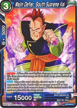 Majin Defier, South Supreme Kai [BT3-040] | Nerdhalla Games