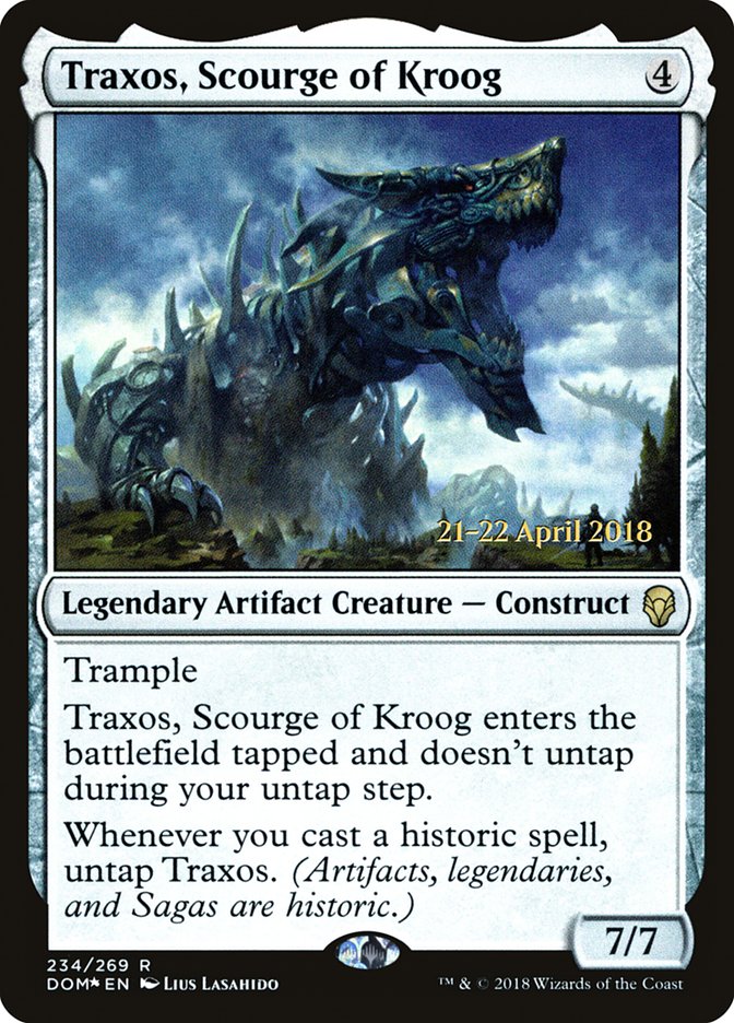 Traxos, Scourge of Kroog  [Dominaria Prerelease Promos] | Nerdhalla Games