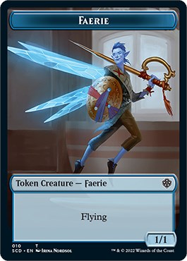 Cat Bird // Faerie Double-Sided Token [Starter Commander Decks] | Nerdhalla Games