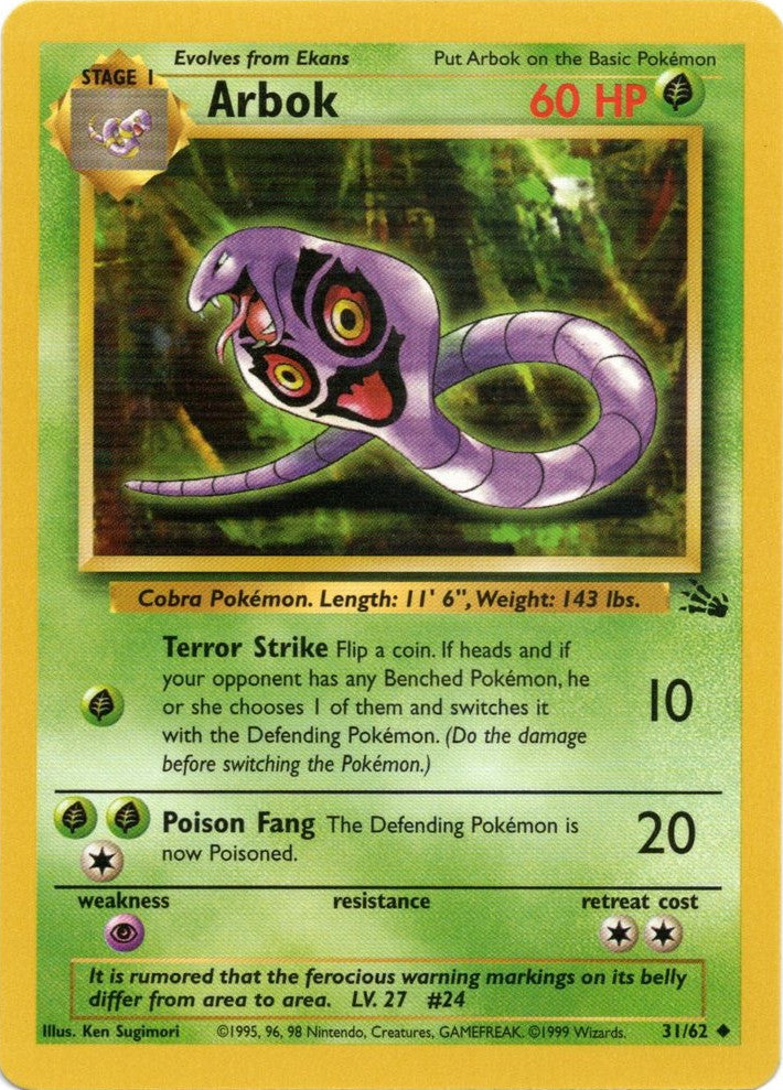 Arbok (31/62) [Fossil Unlimited] | Nerdhalla Games