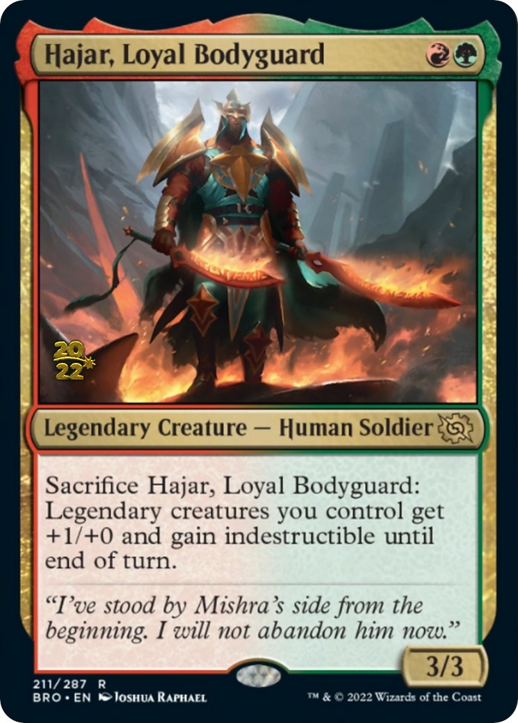 Hajar, Loyal Bodyguard [The Brothers' War: Prerelease Promos] | Nerdhalla Games