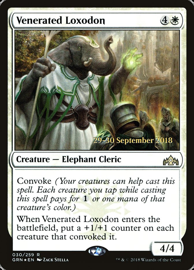 Venerated Loxodon  [Guilds of Ravnica Prerelease Promos] | Nerdhalla Games