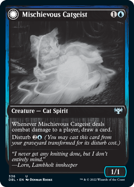 Mischievous Catgeist // Catlike Curiosity [Innistrad: Double Feature] | Nerdhalla Games