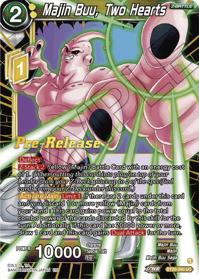 Majin Buu, Two Hearts (BT20-090) [Power Absorbed Prerelease Promos] | Nerdhalla Games