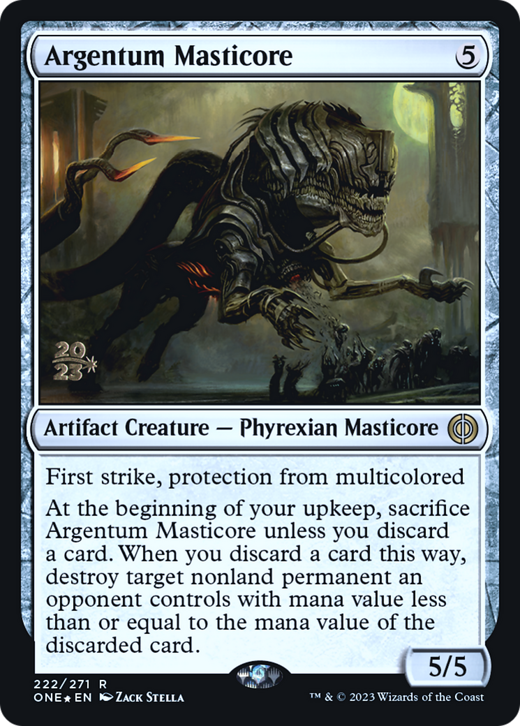 Argentum Masticore [Phyrexia: All Will Be One Prerelease Promos] | Nerdhalla Games