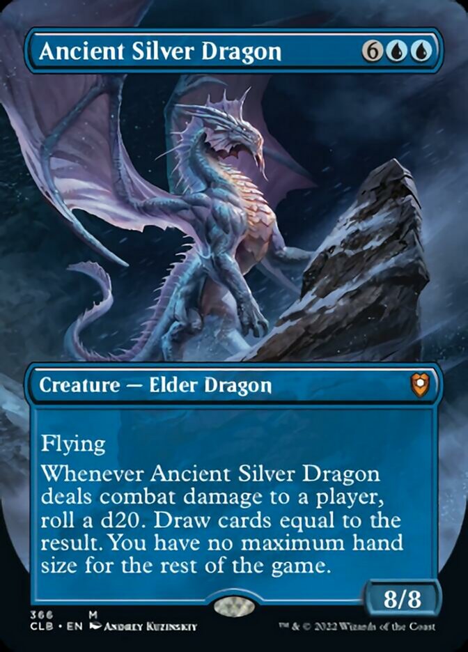 Ancient Silver Dragon (Borderless Alternate Art) [Commander Legends: Battle for Baldur's Gate] | Nerdhalla Games