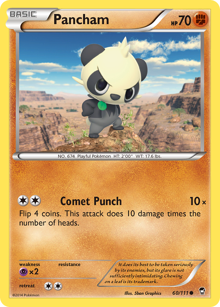 Pancham (60/111) [XY: Furious Fists] | Nerdhalla Games