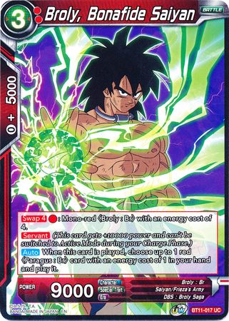 Broly, Bonafide Saiyan [BT11-017] | Nerdhalla Games