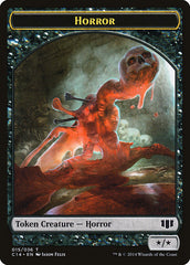 Horror // Zombie (016/036) Double-sided Token [Commander 2014 Tokens] | Nerdhalla Games